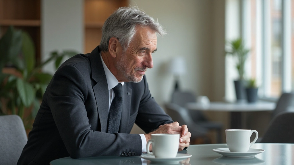 Mentor en mentee in ernstig gesprek met koffiekopjes op kantoor tafel